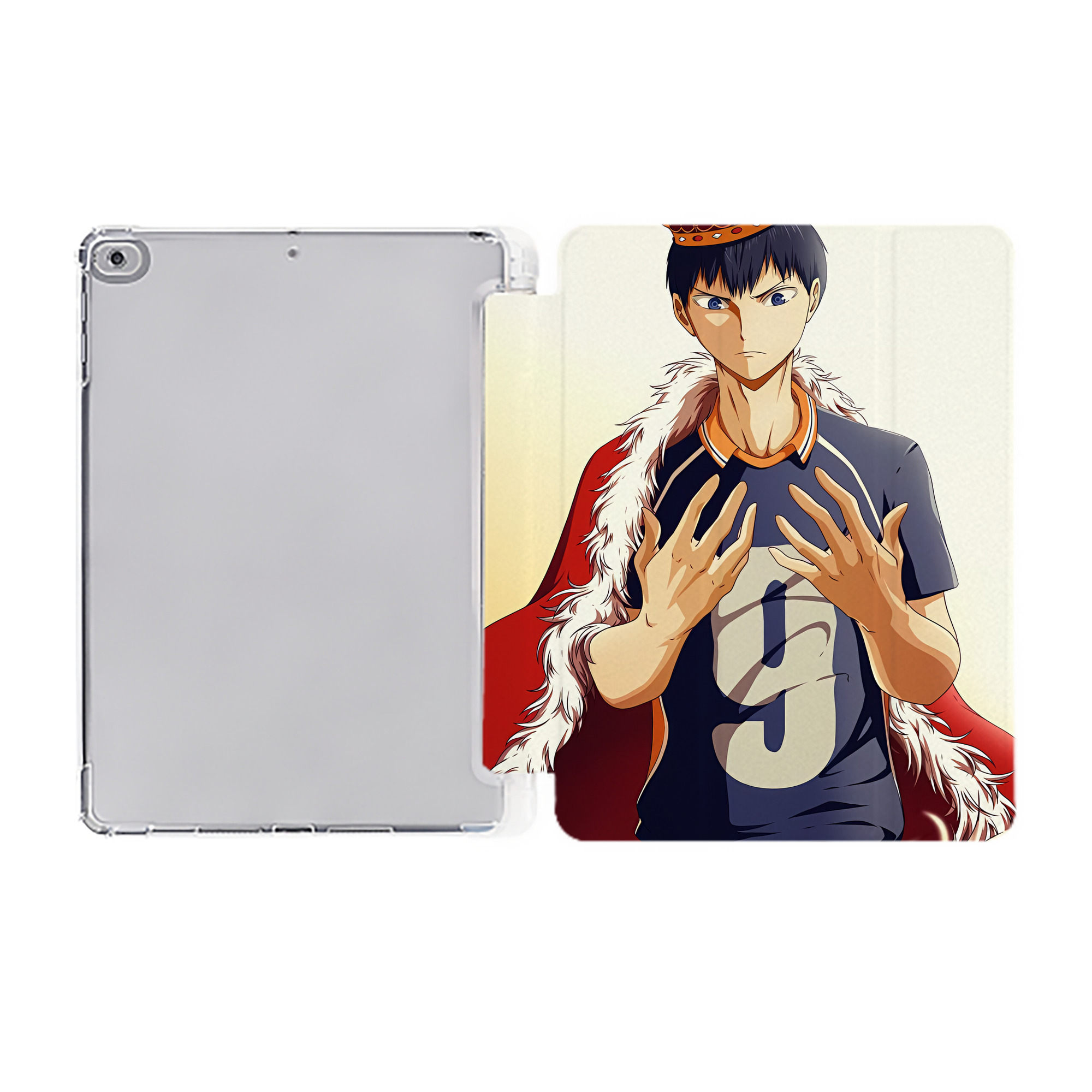 （画像用） ハイキュー!! Haikyu!! IPad ケース ペン収納付き 三つ折りスタンド PUレザー×シリコン 対応機種9.5/10.5/10.9インチ